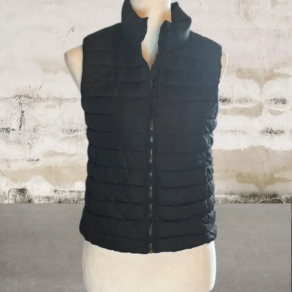 Old Navy Active Kids Black Puffer Vest Size XL (14/16)